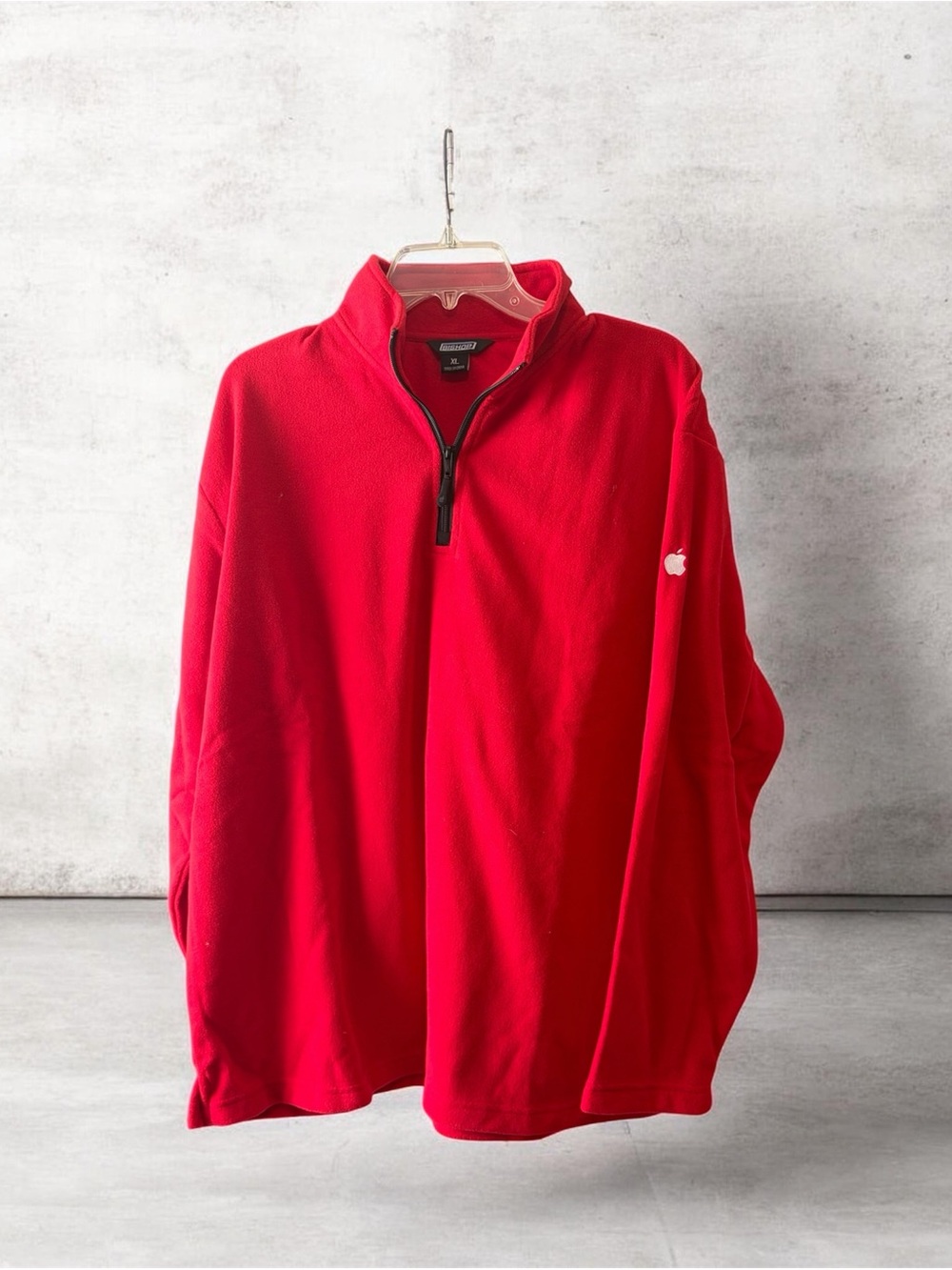 Apple Red Men's Half-Zip Fleece Pullover
